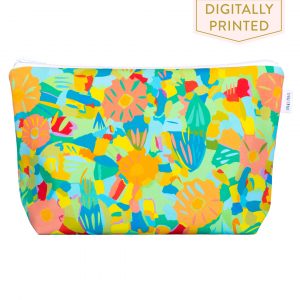 large floral cosmetic bag